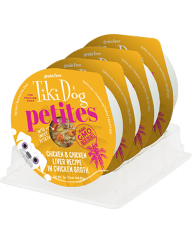 tiki Tiki Dog Aloha Petites Chicken Recipe Wet Dog Food 3oz