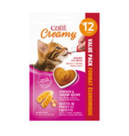 Catit Catit Creamy Lickable Treat - Chicken & Shrimp - 12 pack