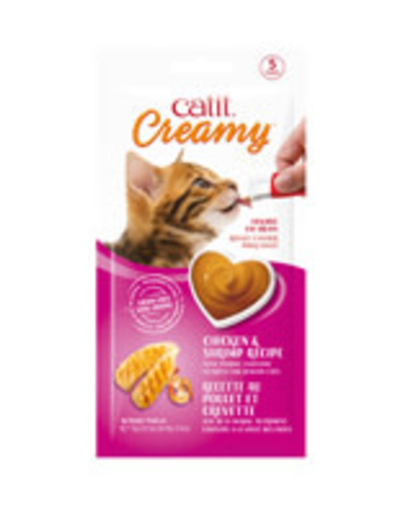 Catit Catit Creamy Lickable Treat - Chicken & Shrimp - 5 pack
