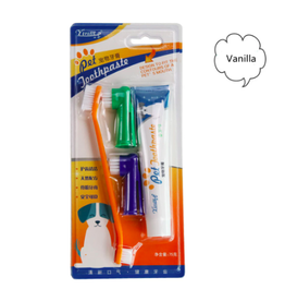 Dog Toothbrush & Toothpaste Fresh Breath Dental Kit - Vanilla