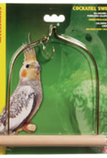 Living World Bird Swing with Wooden Perch For Cockatiels - 14 x 17.5 cm (5.5in x 7in in)