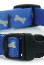 AK-9 AK-9 Reflective Adjustable Collar 5/8 x 14-18 Blue