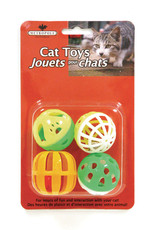MetroPole MetroPole Assorted Cat Toys - Ball 4pk