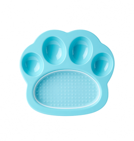 Pet Dream House Pet Dream House Paw 2 - in 1  Mini Slow Feeder & Lick Mat Blue