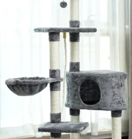 wish Tall Cat Tree Condo With Sisals Scratching Post Kitty Activity Tower - 33"/54"