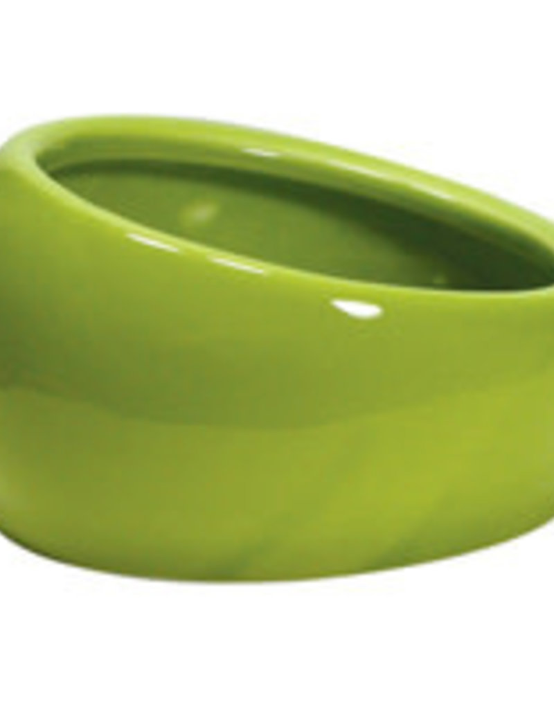 Living World Ergonomic Dish - Large - 420 mL (14.78 oz) - Green/Ceramic