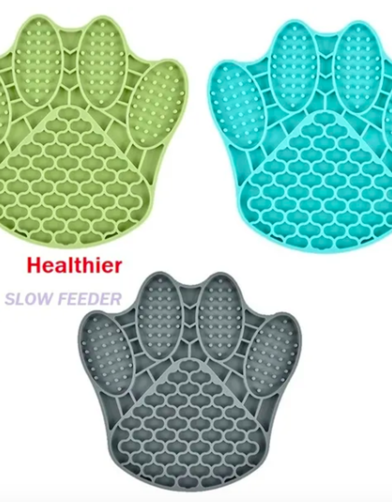 Wish Wish Paw Shaped Silicone Lick Mat - Assorted Colours