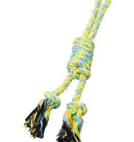 Bud-Z Rope Double Loop and Noose Knott Green and Yellow Dog Toy 13.5in