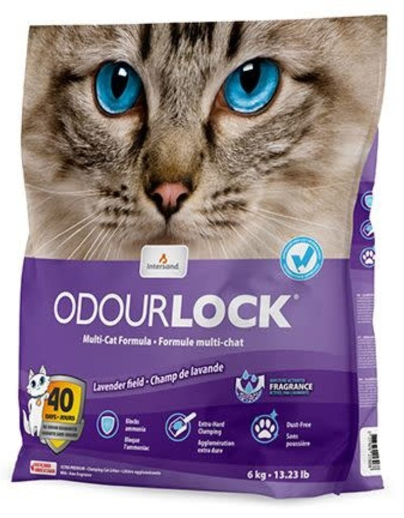 Intersand Odourlock Ultra Premium Clumping Cat Litter Lavender 6kg