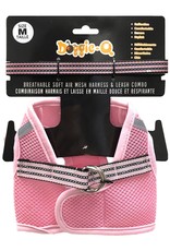 Doggie-Q Doggie-Q Mesh Dog Harness & Leash Combo - Pink - XL