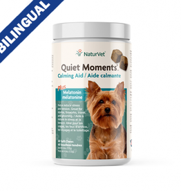 NaturVet Naturvet Quiet Moments Calming Aid Plus Melatonin Soft Chews for Dogs 60ct