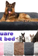 Wish Wish Square Plush Pet Bed - Large (75x50x6cm) - Assorted Colors
