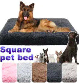 Wish Wish Square Plush Pet Bed - Large (75x50x6cm) - Assorted Colors