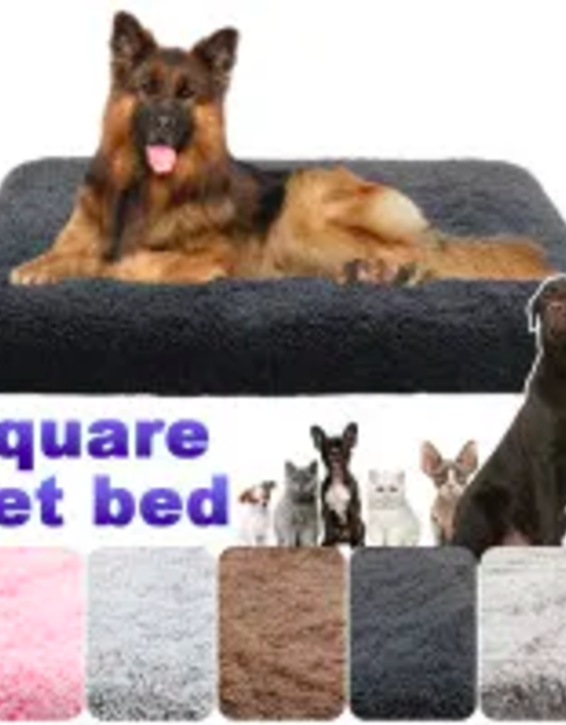 Wish Wish Square Plush Pet Bed - Small (40x30cm)  - Assorted Colors