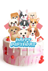 AliExpress Ali Pink Puppy Dog Pet Paw Birthday Party Supplies - Cake Toppers