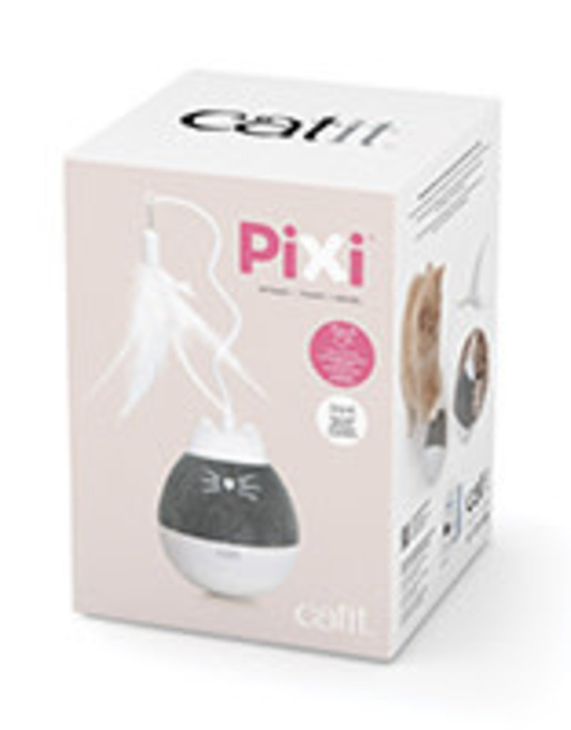 Catit Catit PIXI Spinner Electronic Cat Toy - White & Grey