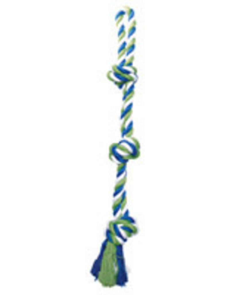 Dogit Dogit Dog Knotted Rope Toy - Multicoloured 3-knot Looped Tug - 71 cm (28in)