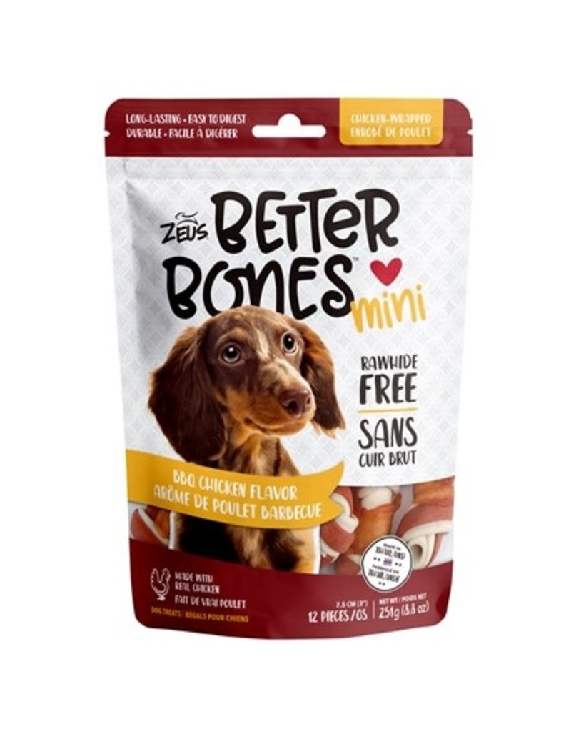 Zeus Better Bones - BBQ Chicken Flavor - Mini Bones - 12 pack