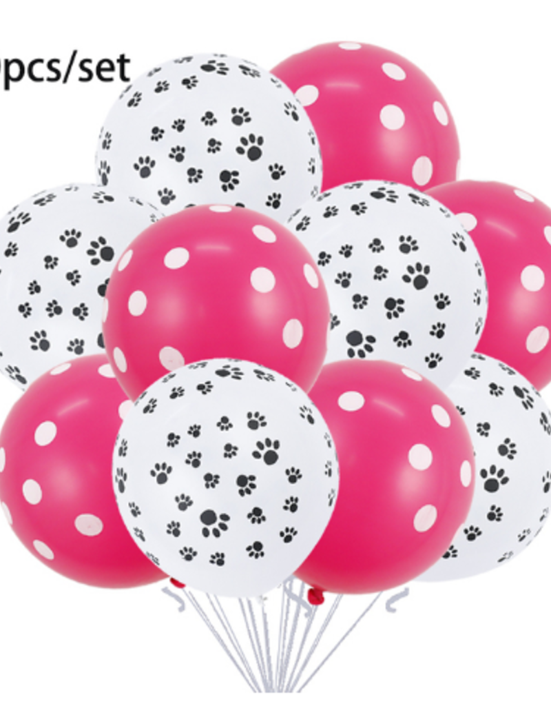 AliExpress Ali Puppy Dog Pet Paw Birthday Party Supplies - Pink Balloons
