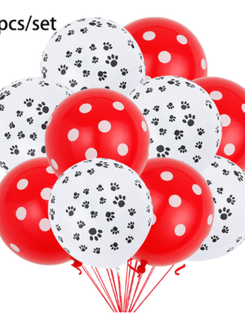 AliExpress Ali Puppy Dog Pet Paw Birthday Party Supplies - Red Balloons