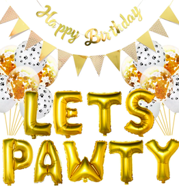 AliExpress Pet Party Decorations - Lets Pawty - Gold