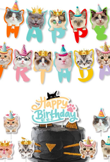 AliExpress Cat Happy Birthday Party Decorations - Cake Toppers & Banner