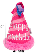 AliExpress Plush Dog Squeaky - Happy Birthday Hat - Pink