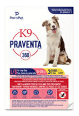 Parapet Parapet K9 Praventa 360 Flea & Tick Treatment - Large Dogs 11 kg to 25 kg - 3 Tubes