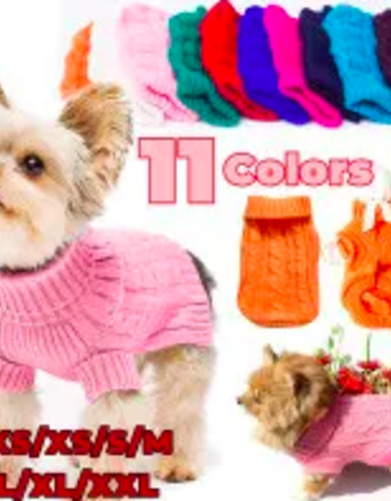 Wish Wish Dog Sweater - Assorted Colors - XXL