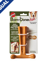 Spot Spot Bamboo Plus Peanut Butter Bone 7" Dog Toy