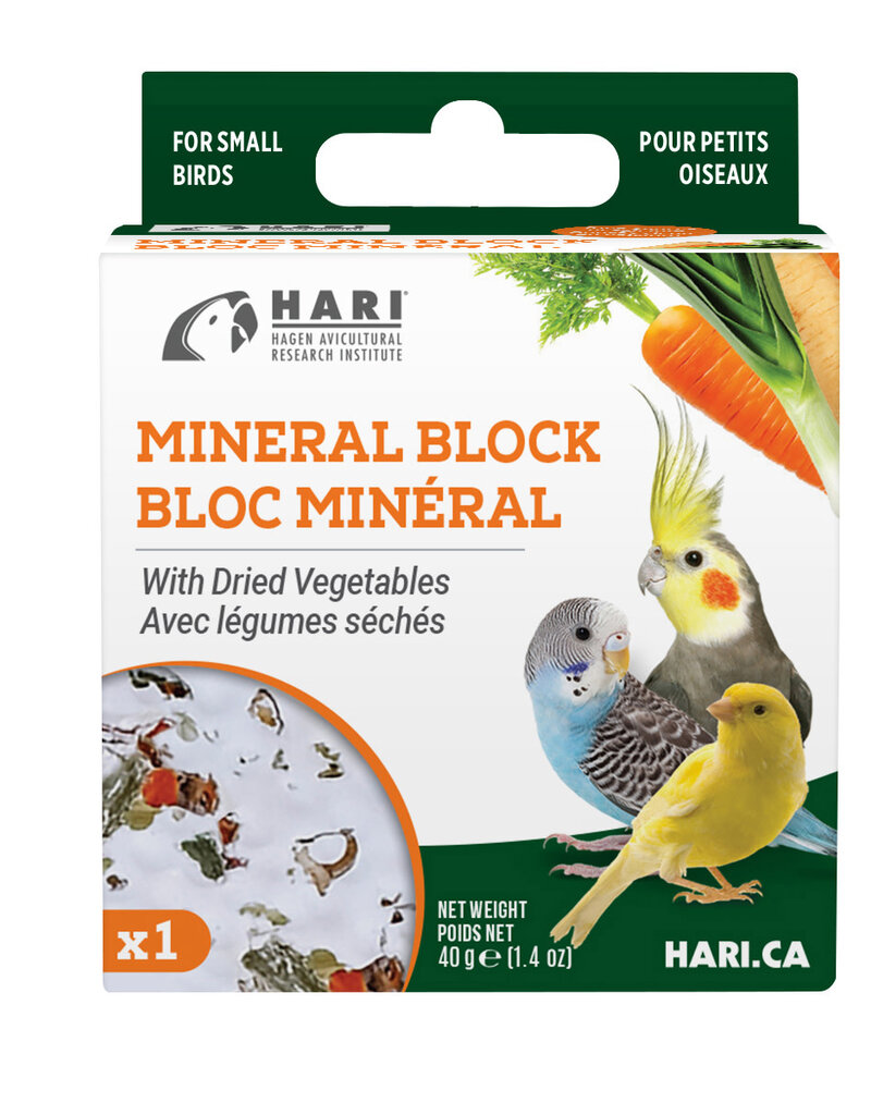 hari Hari Mineral Block for Small Birds - Dried Vegetables - 40g - 1 pack