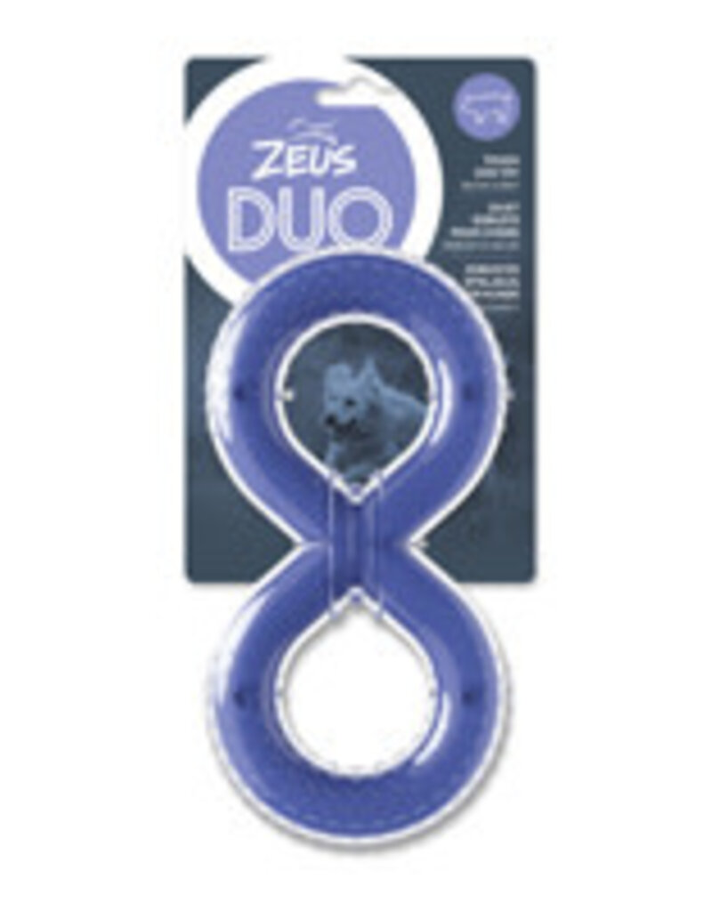 Zeus Duo Figure-8 Tug - Bacon Scent - Purple - 20 cm (8 in)