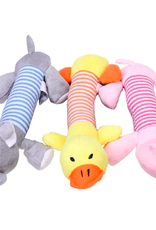AliExpress Squeaky Plush Dog Toy - Assorted Fleece Animals - L