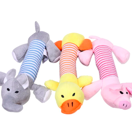 AliExpress Squeaky Plush Dog Toy - Assorted Fleece Animals - L