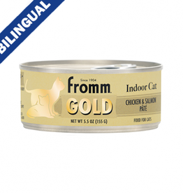 Fromm Fromm Gold Indoor Cat Hairball Control Chicken & Salmon Pate Cat Food 5.5oz