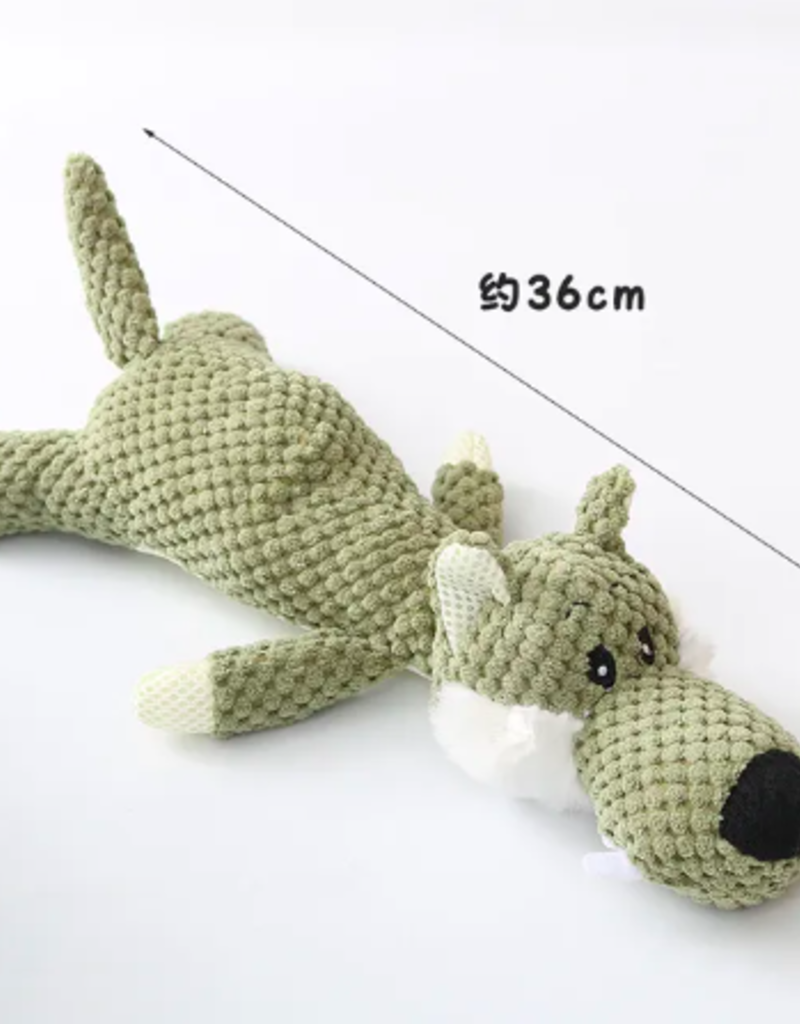 AliExpress Plush Dog Toy with Squeaker - Lying Wolf 36cm