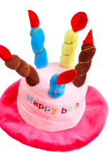 AliExpress Plush Squeaky Dog Toy - Happy Birthday Hat - Pink