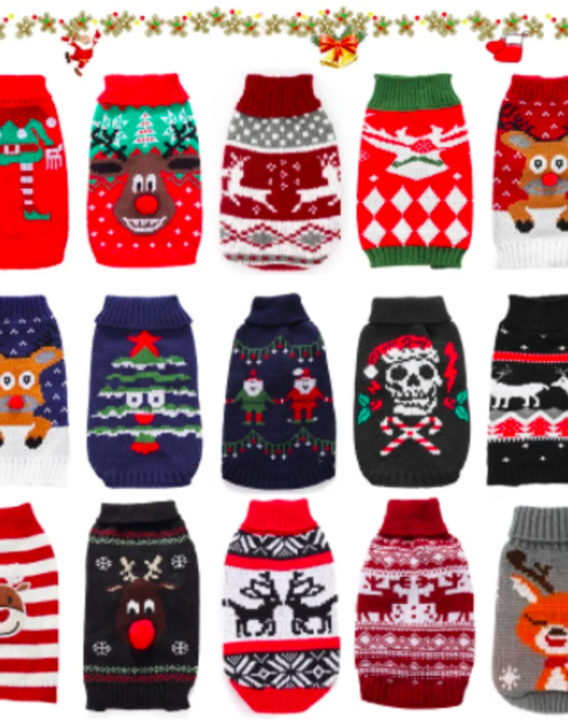 Dog Christmas Sweater - Assorted - XSmall