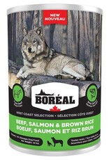 Boreal West Coast Beef, Salmon & Brown Rice Canned Dog Food 400g