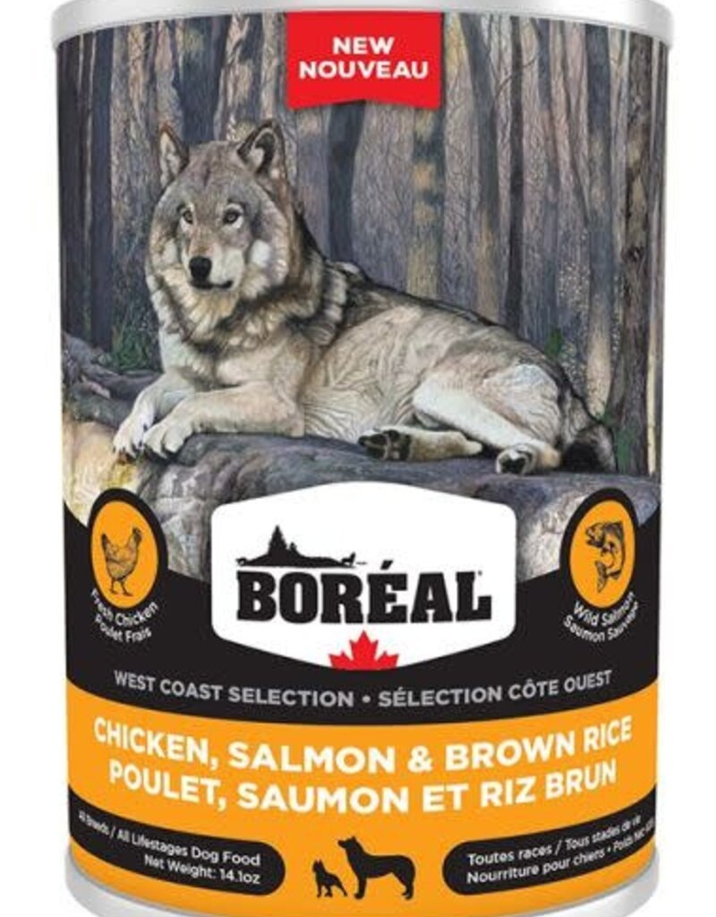 Boreal West Coast Chicken, Salmon & Brown Rice Canned Dog Food 400g