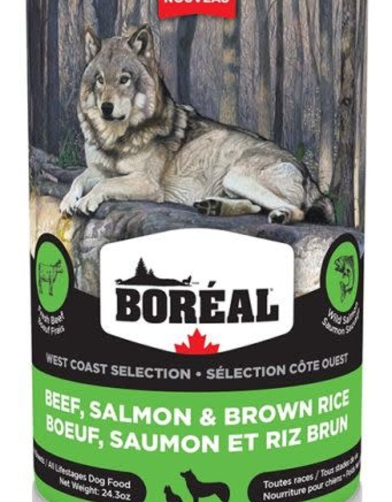 Boreal West Coast Beef, Salmon & Brown Rice Canned Dog Food 690g