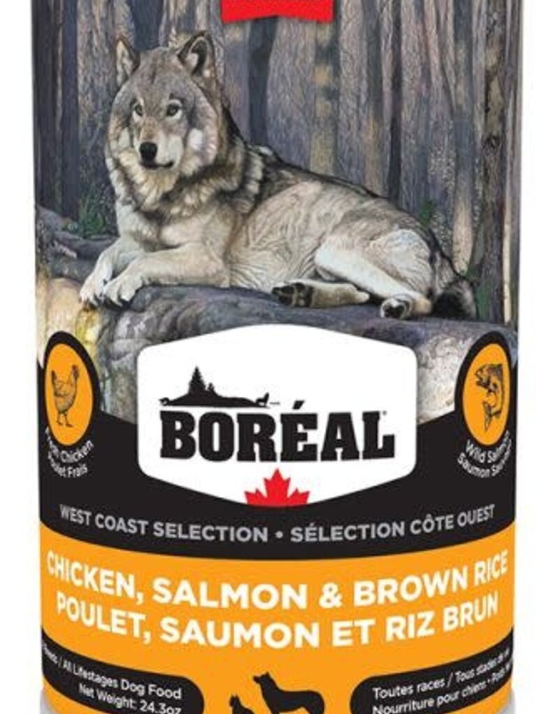 Boreal West Coast Chicken, Salmon & Brown Rice Canned Dog Food 690g