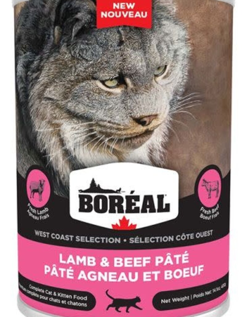 Boreal West Coast Lamb & Beef Pate Canned Cat Food 400g