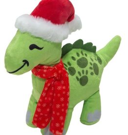 snugarooz Snugarooz Holiday Bronto Claust Dog Toy