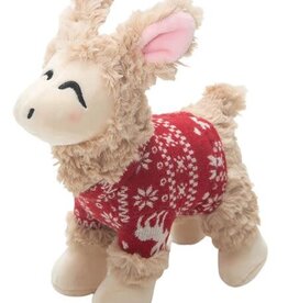 snugarooz Snugarooz Holiday Lady The Llama Dog Toy - 10in