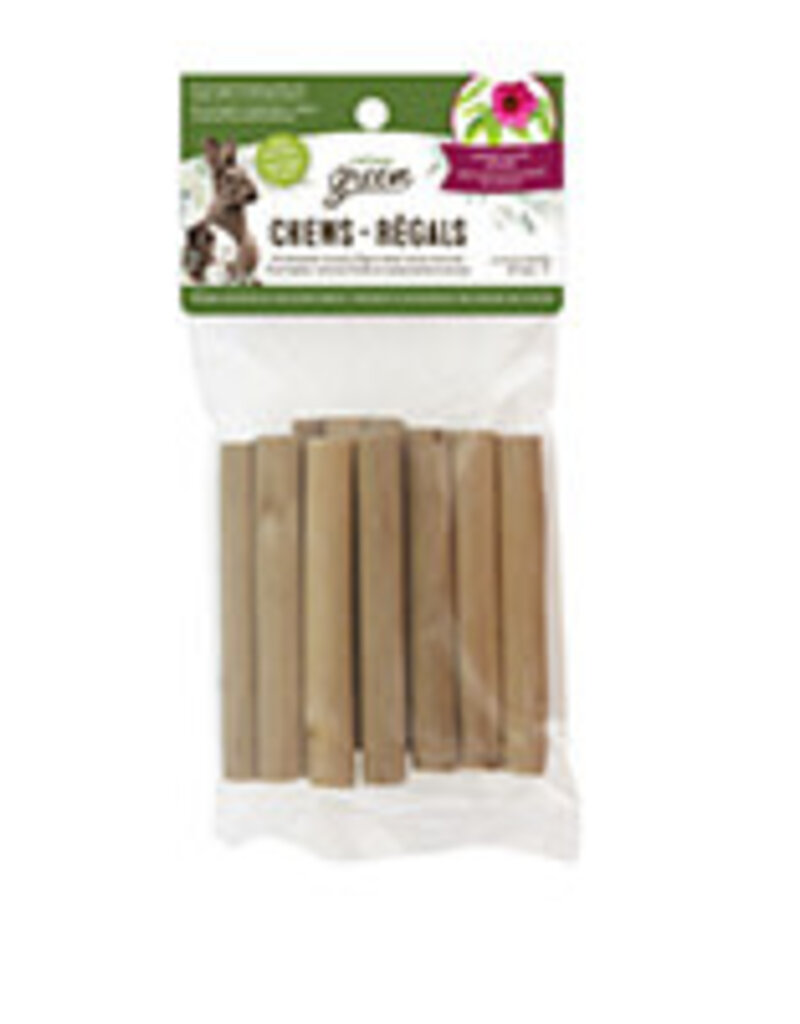Living World Green Chews - Kenaf Wood Sticks - 10 pcs (80 mm / 3 in)