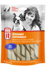 Dogit Dogit Beefhide Double Twists - Beef Flavour - 12.7 cm (5in) - 7 pack