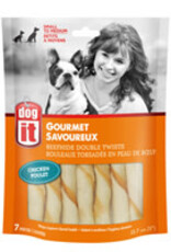 Dogit Dogit Beefhide Double Twists - Chicken Flavour - 12.7 cm (5in) - 7 pack