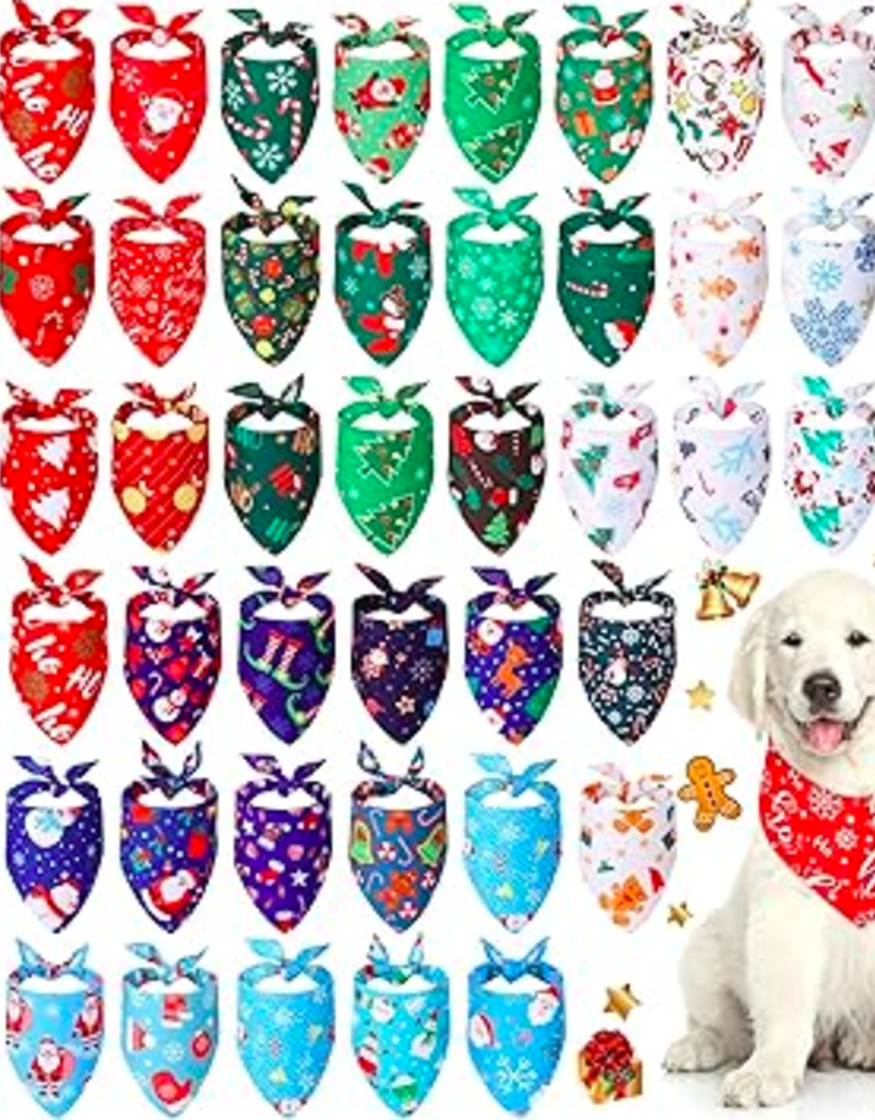 Temu Christmas Bandana - One Size (25.6x17.7") - Assorted Patterns 1pc.