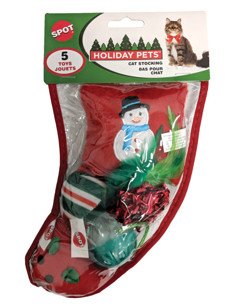 Spot Spot Holiday Cat Stocking - Assorted Small - 5pc.